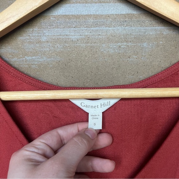 Garnet Hill Easy Knit Layering Dress Rust Orange Stretch Preppy Beachy Womens 6 - Picture 6 of 8